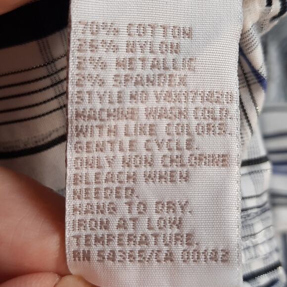 TanJay Jacket Top Shacket Womens 10 Metallic Buttons 3/4‎ Sleeve Casual - Picture 14 of 14